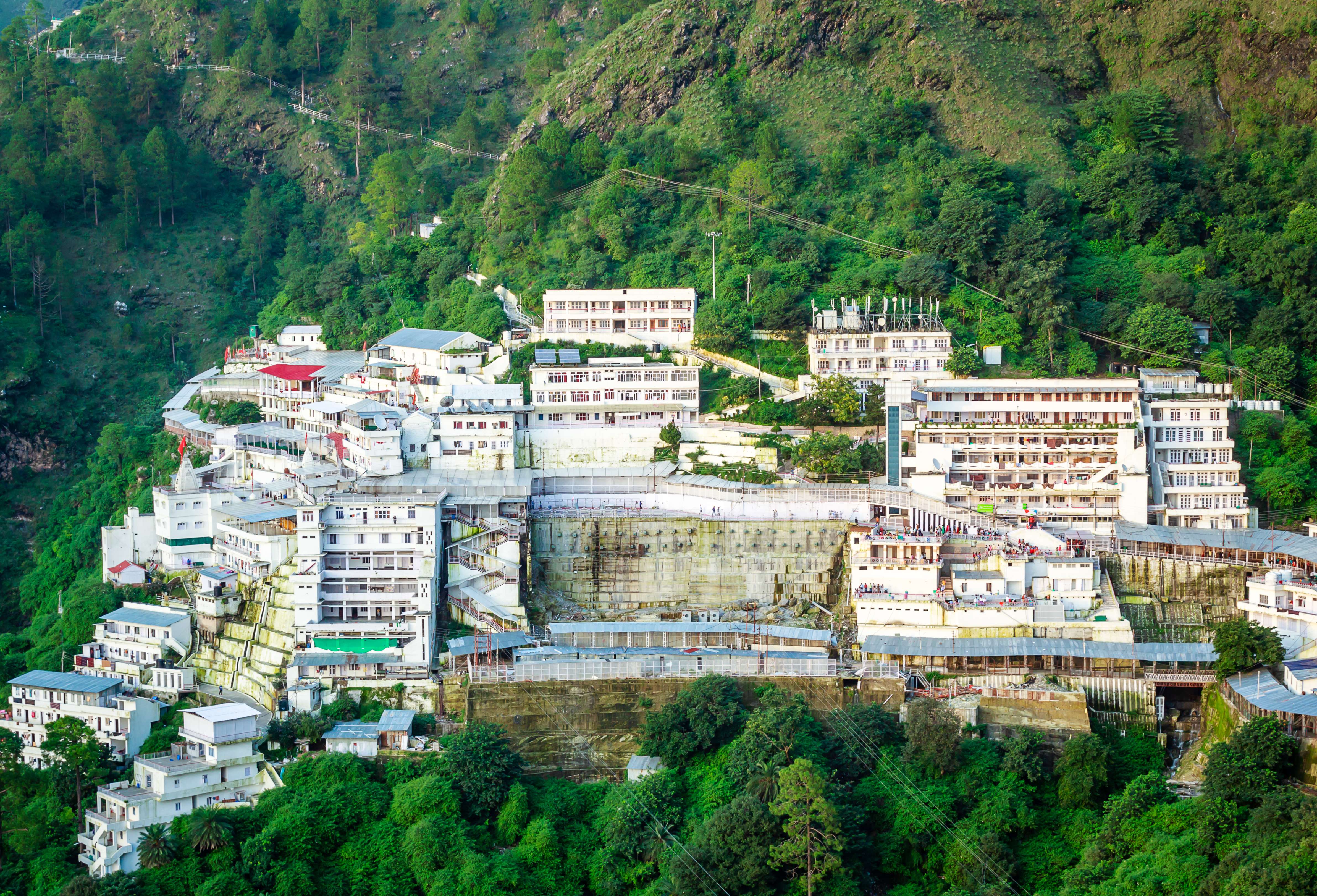 Aerial view of Vaishno Devi Temple
