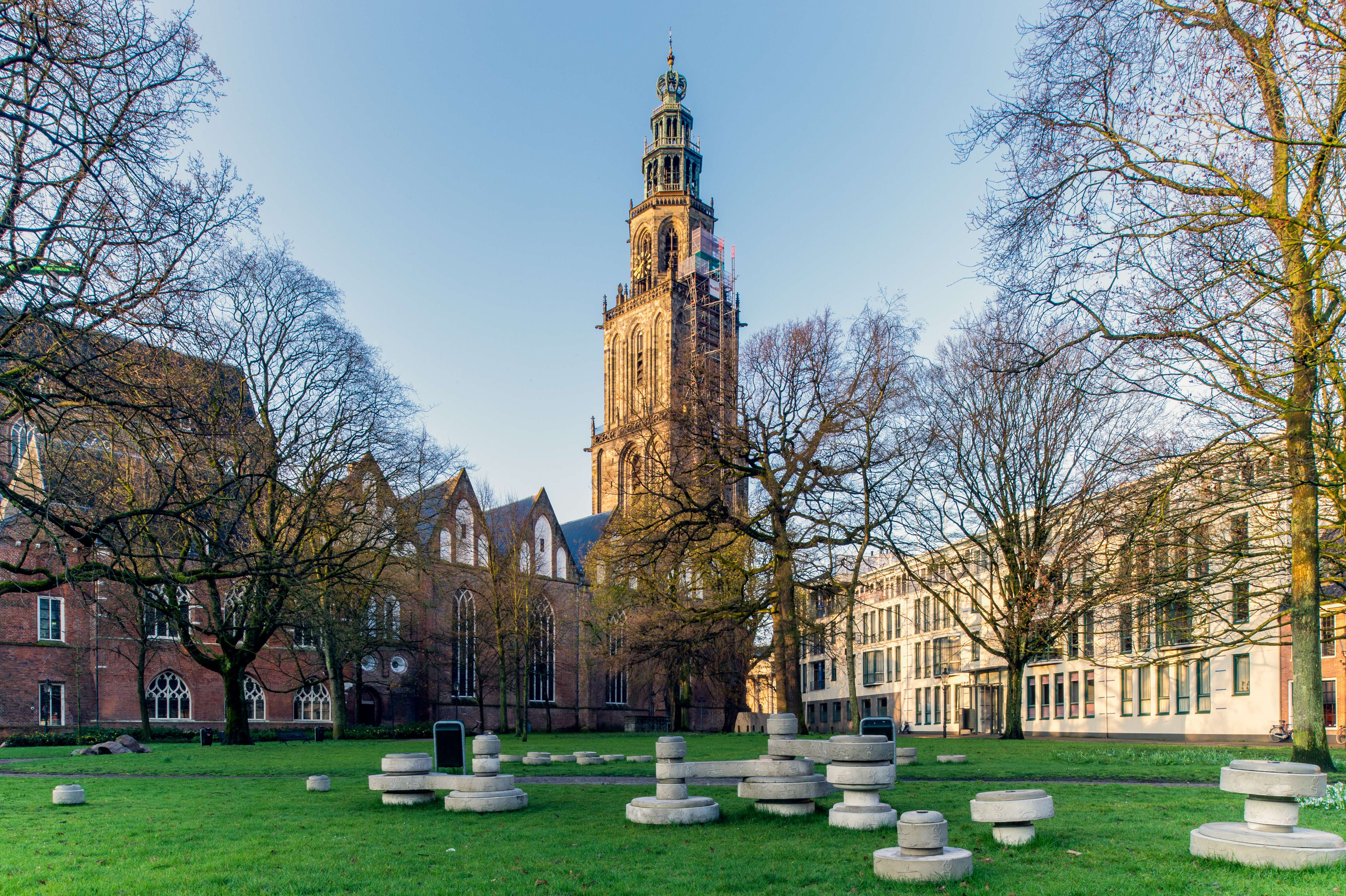 Visit Martinitoren, a Gothic church with the tallest tower of the city