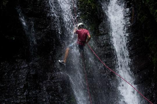 Waterfall Rappelling In Rishikesh Image