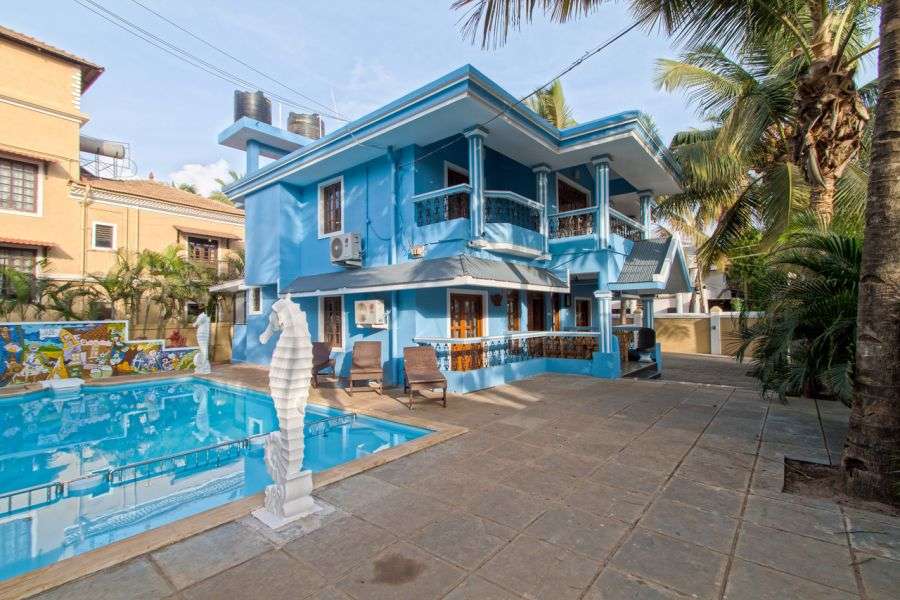 Outside View of Villa With Pool