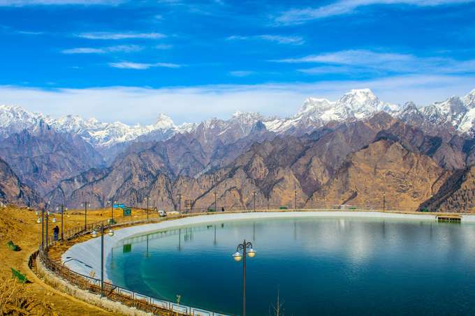 Majestic Himalayas from Auli Artificial Lake
