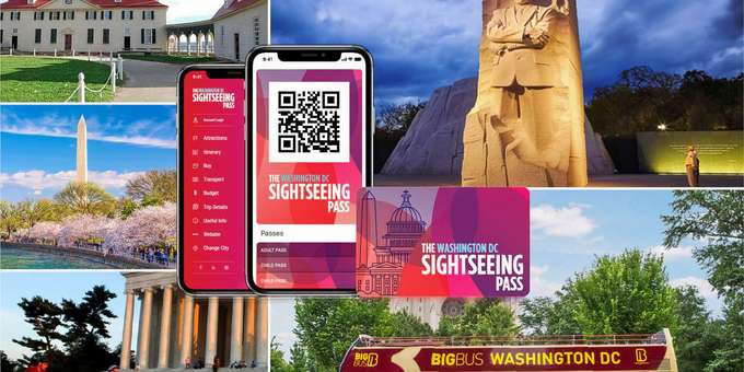 Choose among Washington DC Pass 1 Day, 2 Day, or 3 Day to explore the city effortlessly