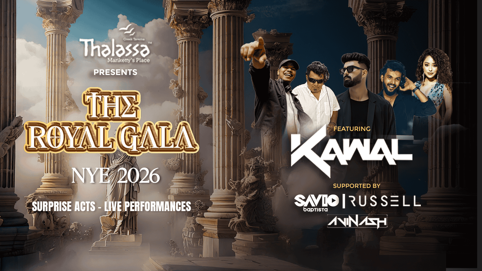 Thalassa Goa New Year Party Pass - The Royal Gala 2026