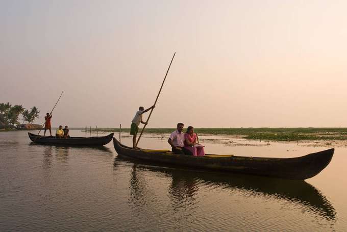 Experience the charm of nightfall on a scenic three-hour backwater ride with dinner