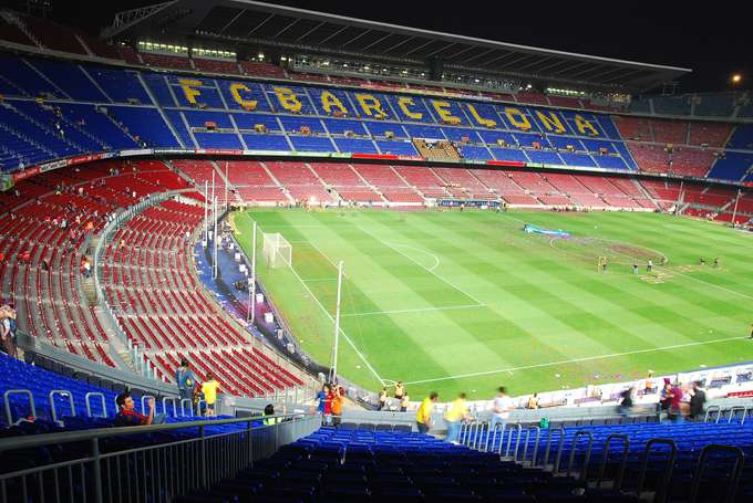 Feel the adrenaline rush while you step down to the massive pitchside