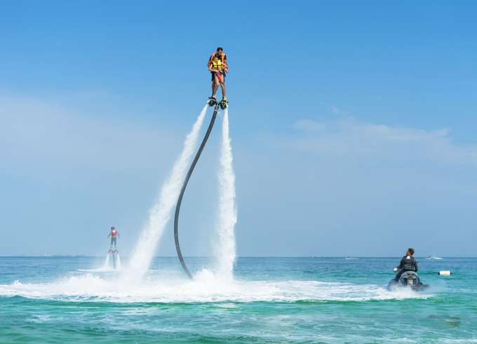 Experience thrilling flyboarding in Goa