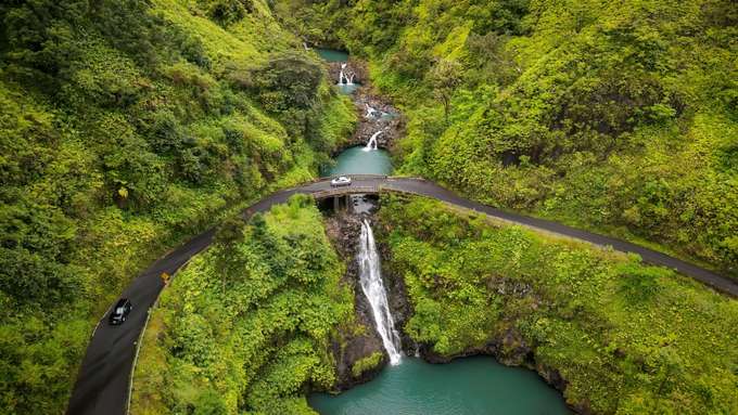 Enjoy the breathtaking views of the road to Hana