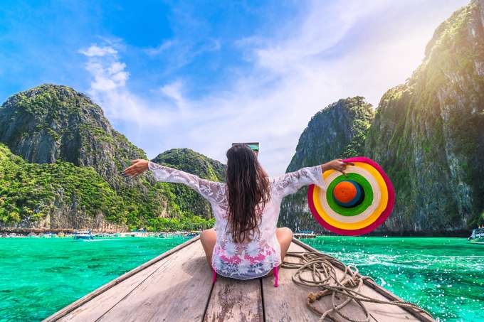 Tourist enjoying at Phi Phi Island