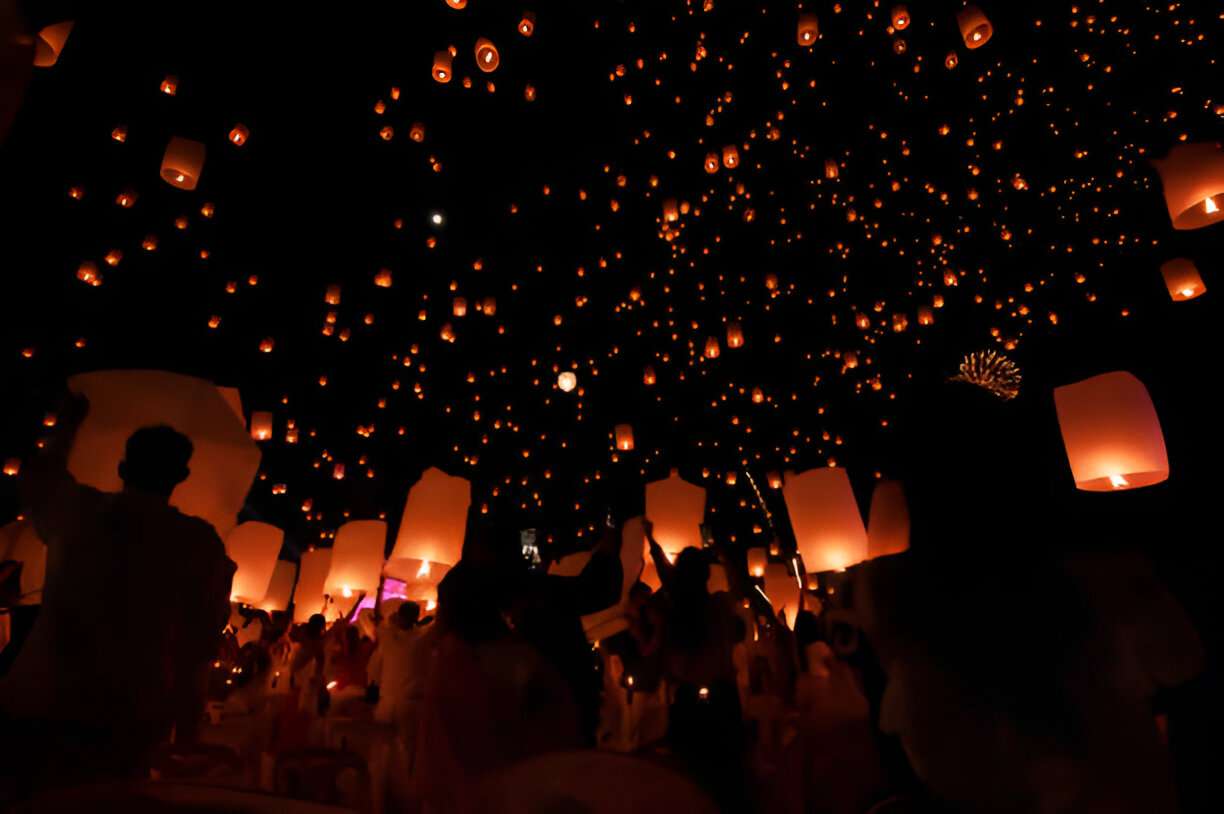 Go for the famous Sky Lantern Festival in Gokarna