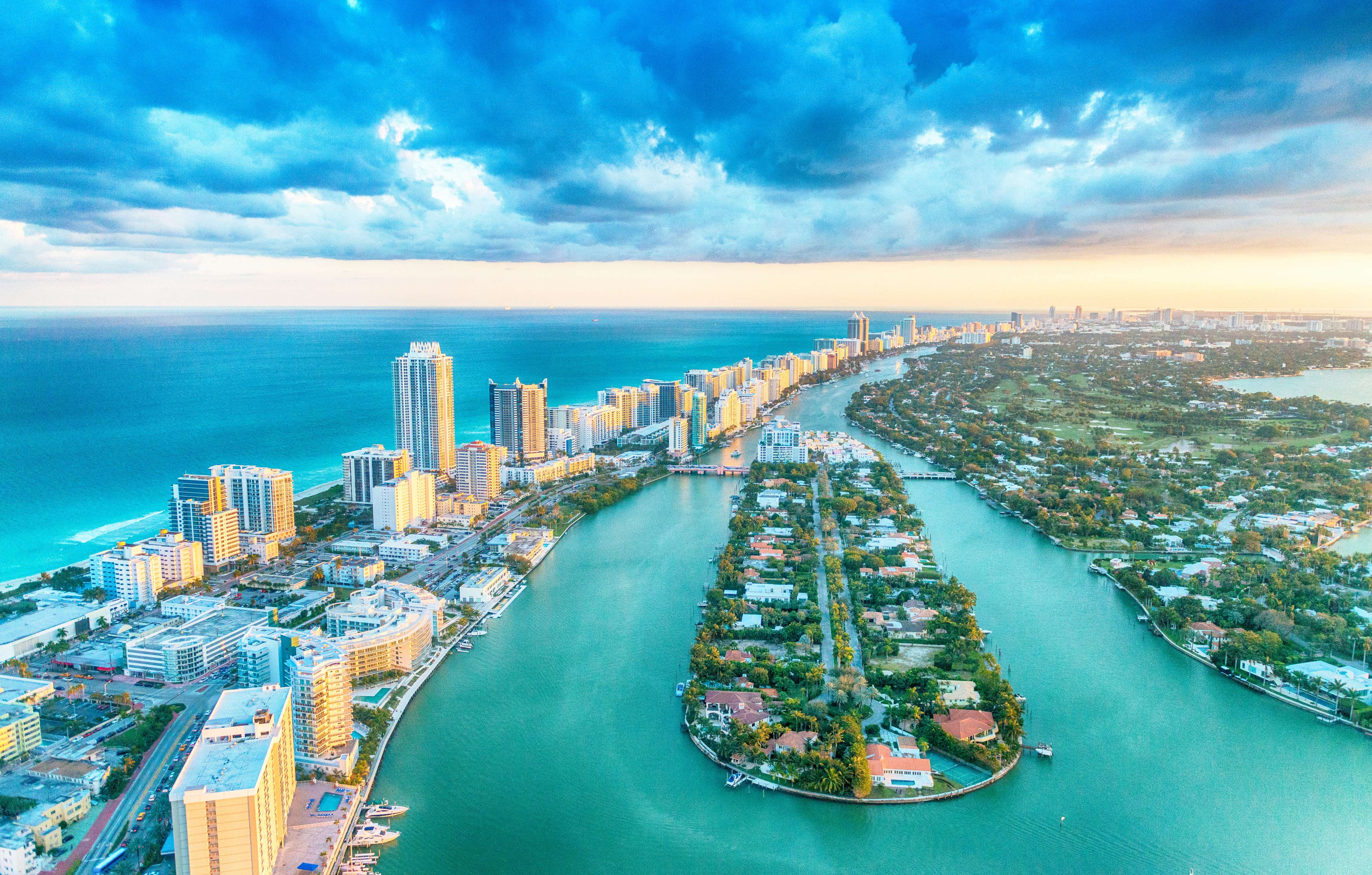 Aerial view of Miami Beach, Miami