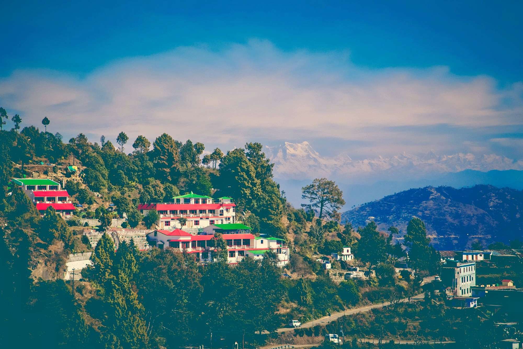 Aerial view of the resort