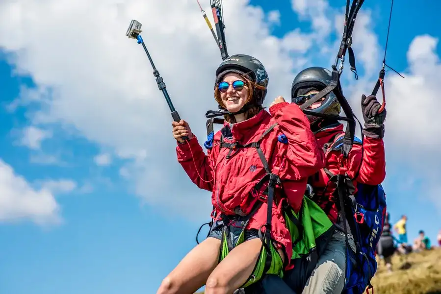 Take off into the skies for an unforgettable tandem paragliding experience