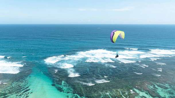 Paragliding in Bali at Timbis Beach