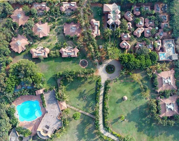 Aerial view of the resort