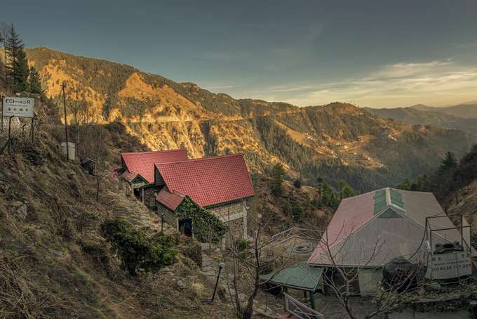 Aerial view of the homestay