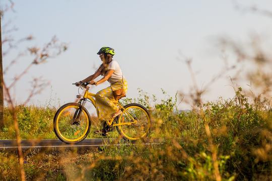 Biking At Divar Island In North Goa Image