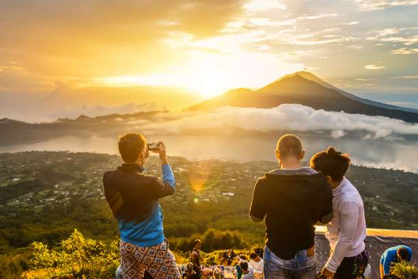 Morning view of Mount Batur