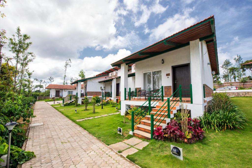 Front view of the resort