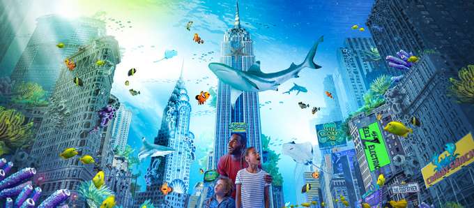 Admire the mesmerizing 'City Under the Sea' zone