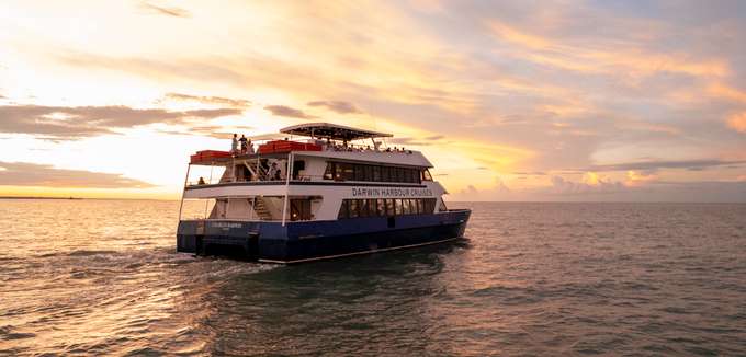 Marvel at the stunning sunset views during the cruise