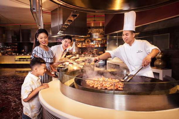 Visit the live cooking station