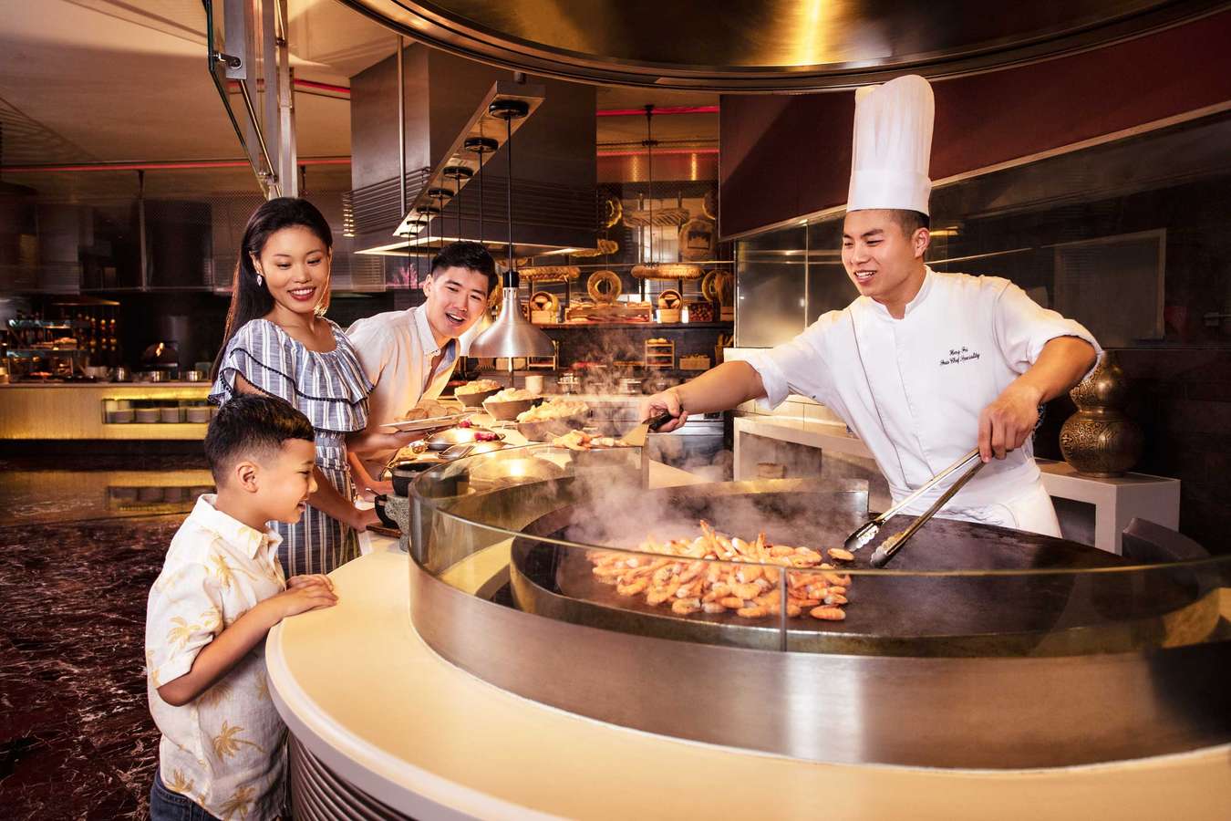 Visit the live cooking station