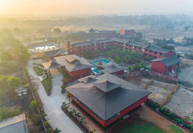 Aerial view of the resort