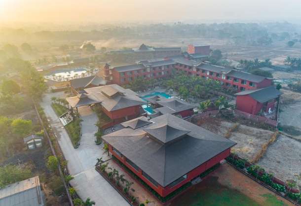 Aerial view of the resort