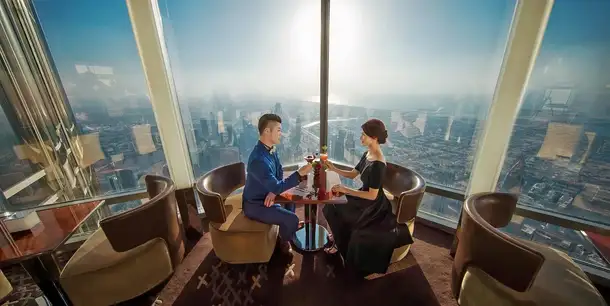 Taste the delicious coffee & dishes at non-prime cafe, Burj Khalifa with your family & friends