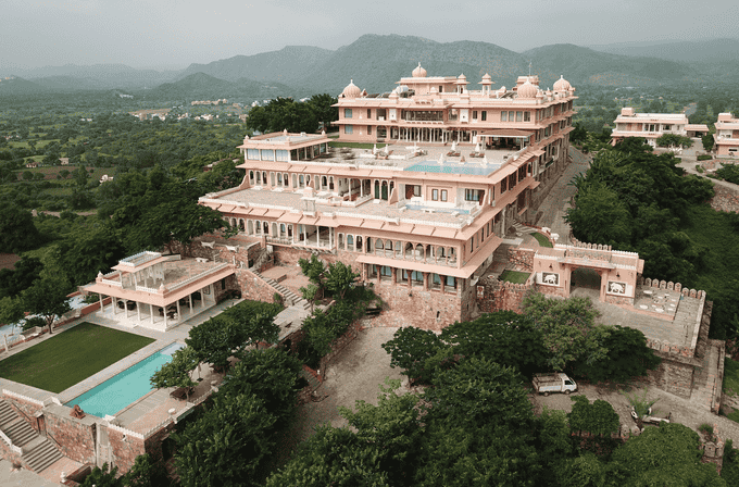 Aerial view of the resort