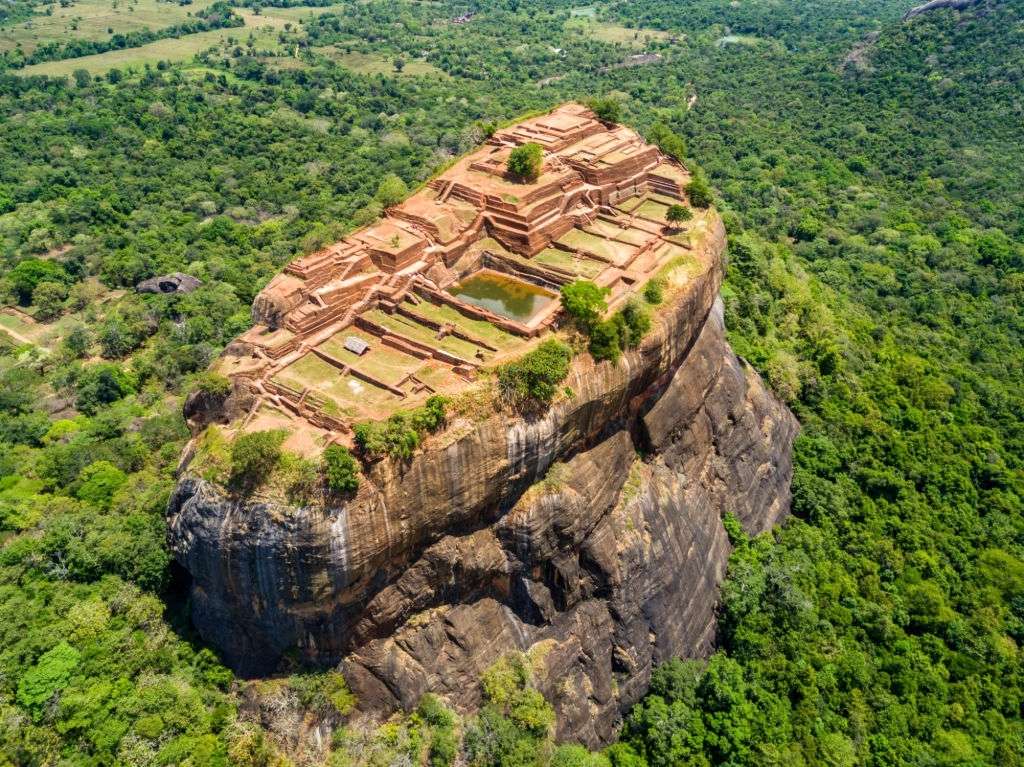 Aerial views of Sigiriya Fortress