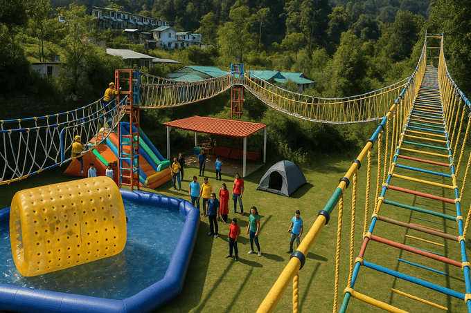 Enjoy water zorbing in Kausani