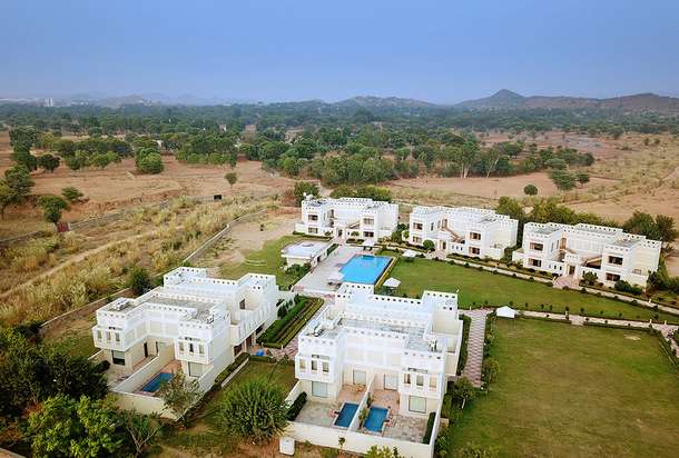 Aerial view of the resort