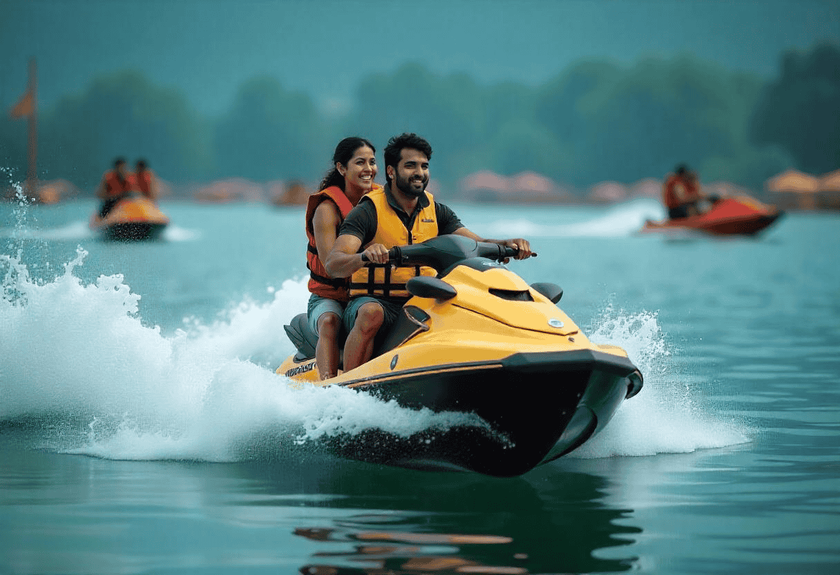 Enjoy an expert-guided Jet Ski adventure on Dal Lake