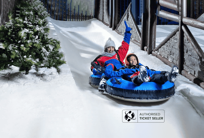 Sliding down the hill is always fun!