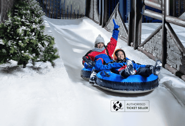 Sliding down the hill is always fun!