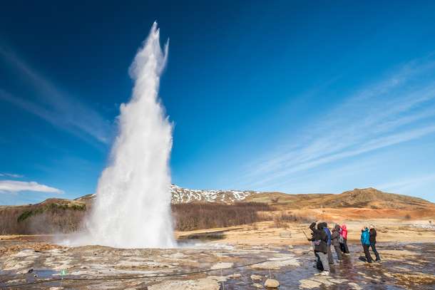 Strokkur Geysir Eruption, Golden Circle