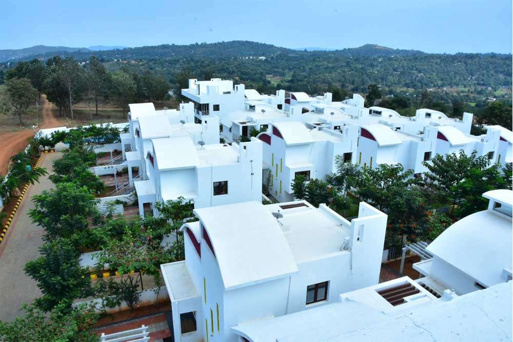 Aerial view of the resort 