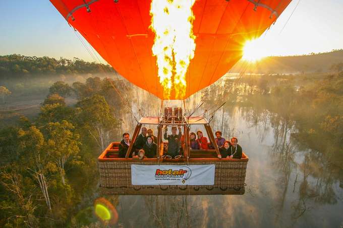 Hot air balloon flight