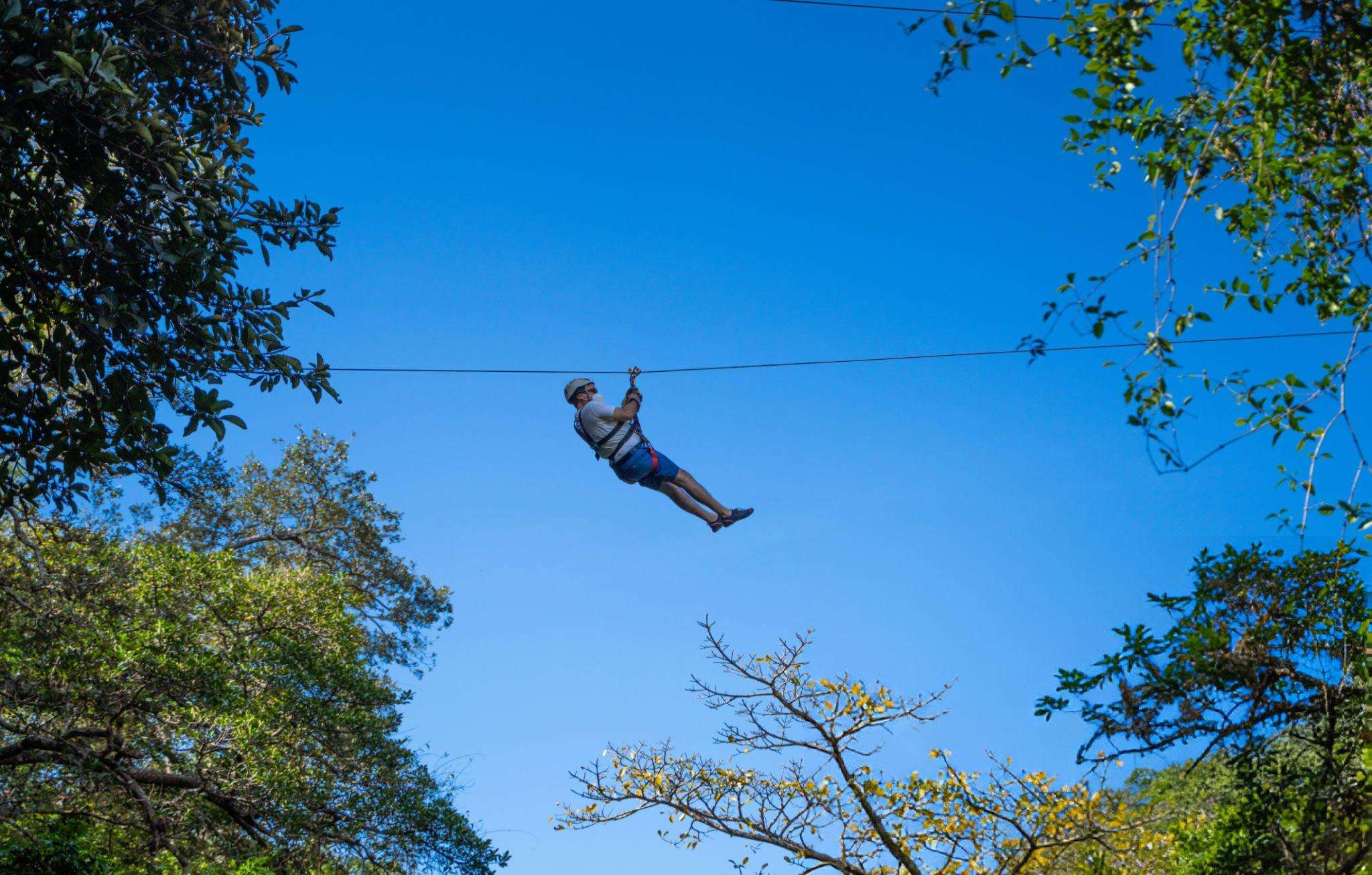 Soar through the treetops on a thrilling zipline ride and take in the breathtaking views 