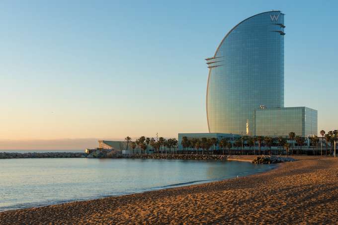 The beautiful beaches of Barceloneta, the seaside neighborhood