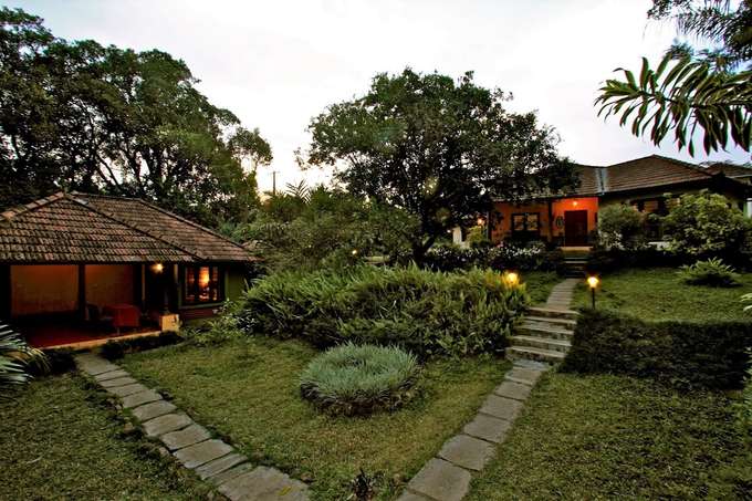 Exterior lawn view of the resort