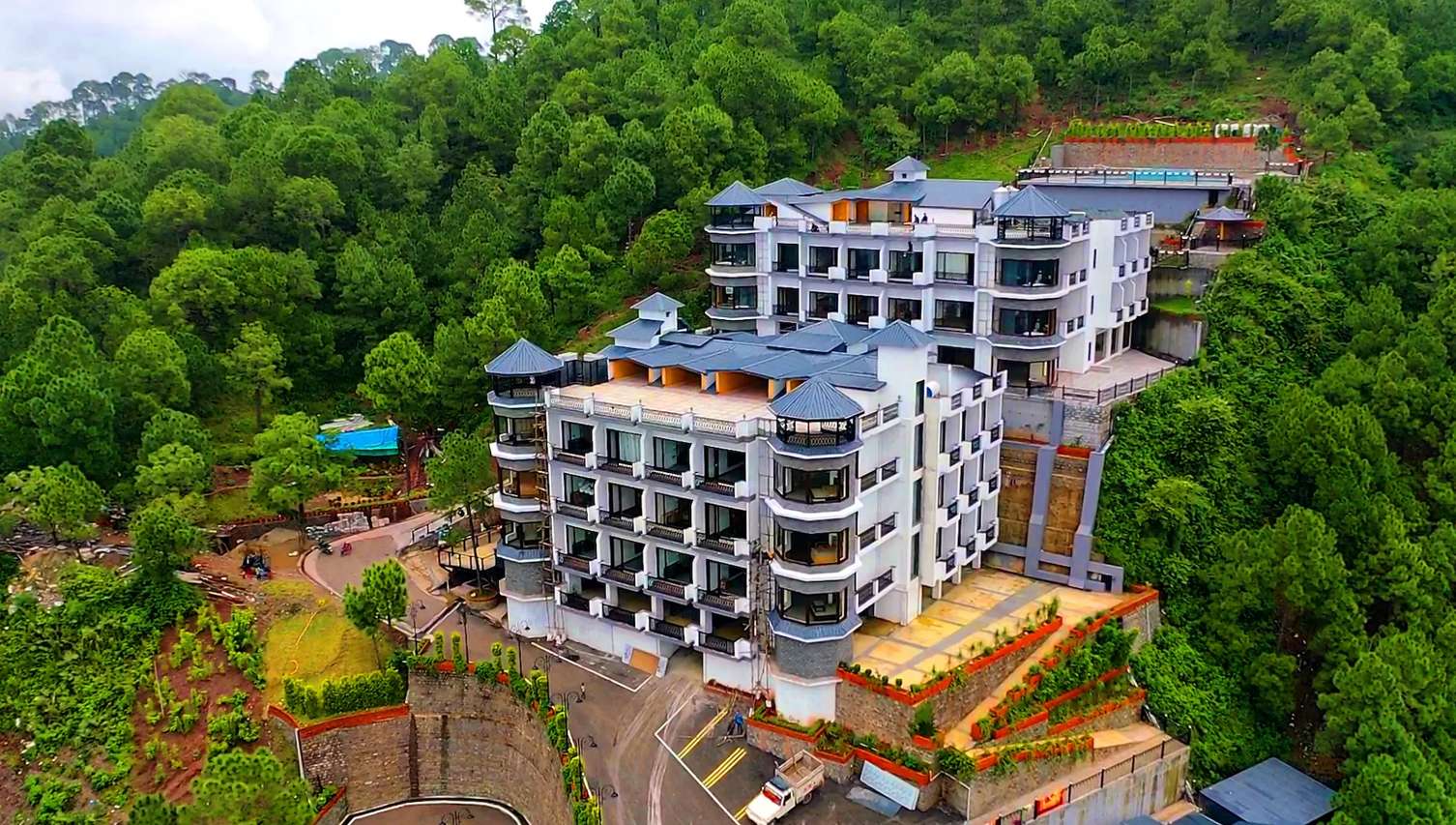 Aerial view of the Rosetum Resort 