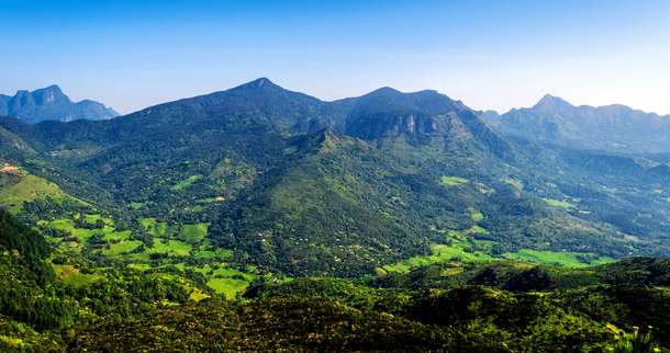 Panoramic view of the Knuckles mountains