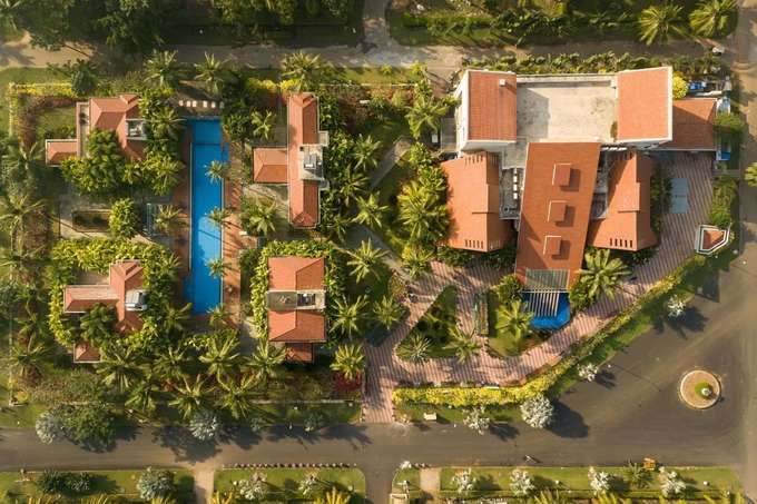 Aerial view of the resort