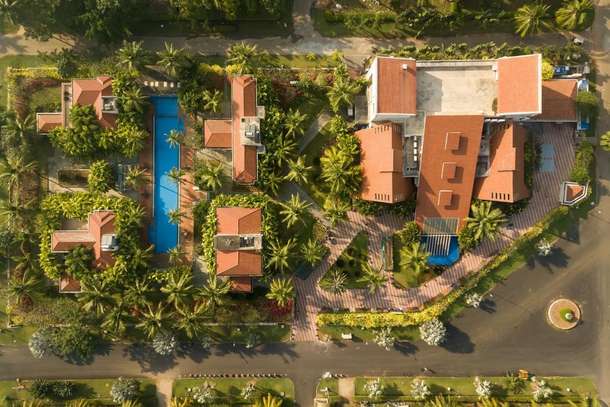 Aerial view of the resort
