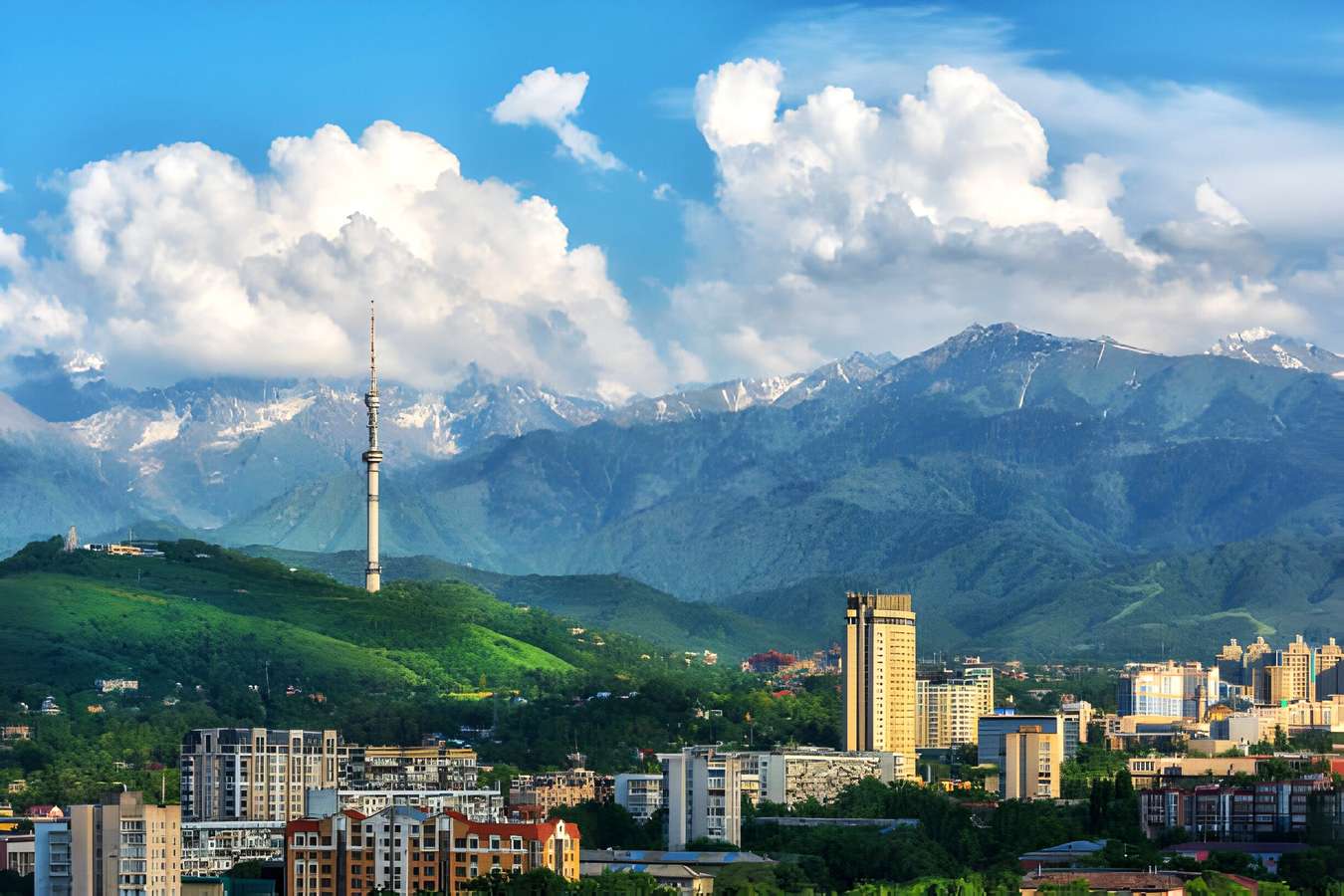 Aerial view of Almaty