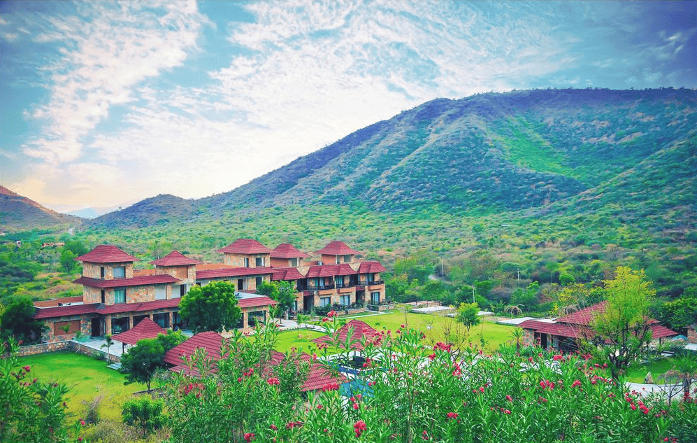 Aerial view of the resort