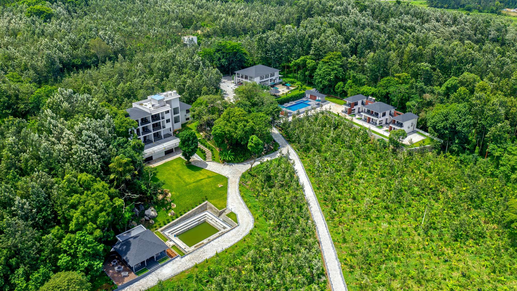 Aerial view of the resort