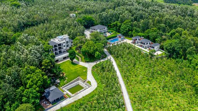 Aerial view of the resort